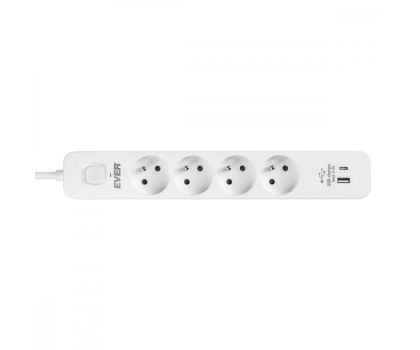 Listwa zasilająca Ever Protect - 4 gniazda USB-A USB-C 1,5m
